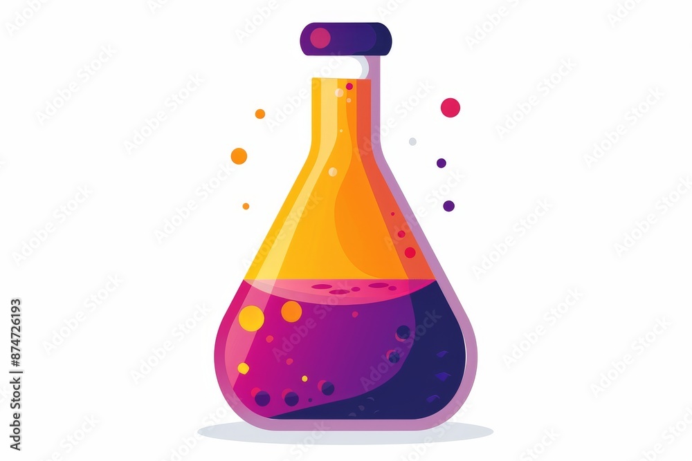 Single blue glass flask with water, set against a neutral background, representing scientific precision and simplicity. Single blue glass flask with water, set against a neutral background, representing scientific precision and simplicity.