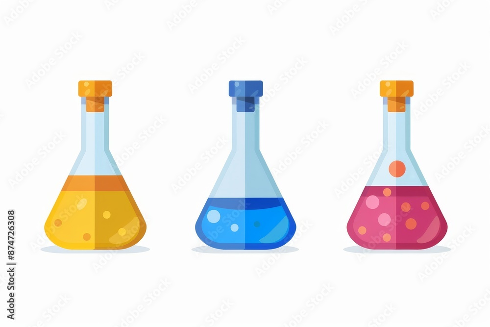 Playful illustration of various chemistry glassware, set against a dark background, representing scientific creativity and fun. Playful illustration of various chemistry glassware, set against a dark background, representing scientific creativity and fun.