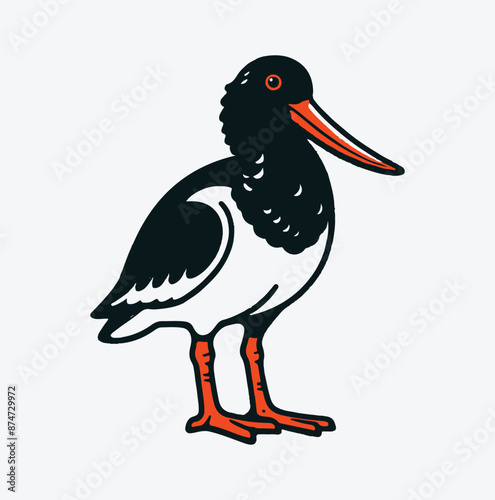 Majestic Oystercatcher Silhouette, Capturing Nature's Elegance at Sunset