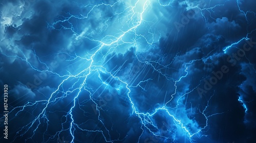 Stunning shot close up of a lightning storm with perfect composition