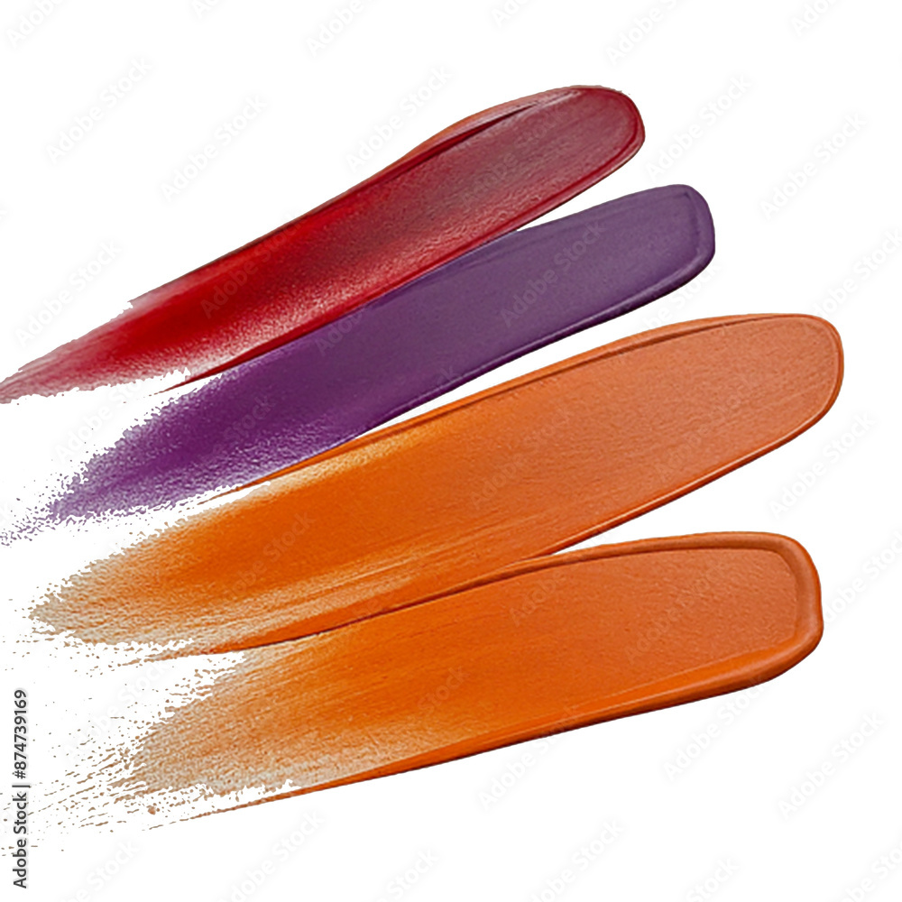 matt oil paint strokes isolated on a white background matt oil paint strokes isolated on a white background