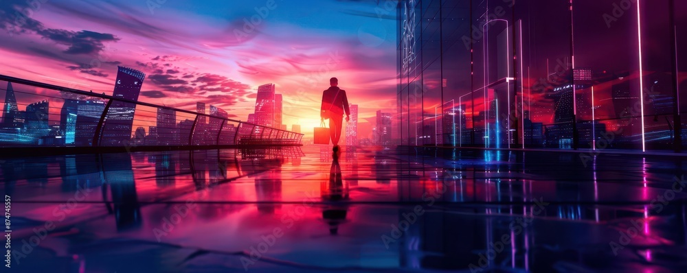 Gig economy workers in a dynamic cityscape, showcasing diverse jobs, from delivery to freelance coding, in motion Gig economy workers in a dynamic cityscape, showcasing diverse jobs, from delivery to freelance coding, in motion
