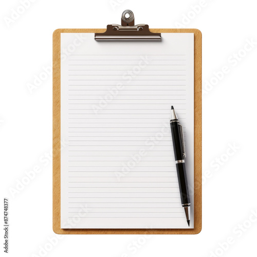 Clipboard isolate on transparent png. 