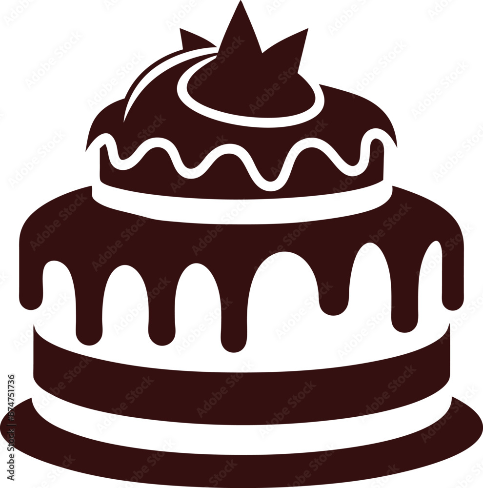 Chocolate cake vector illustration Chocolate cake vector illustration