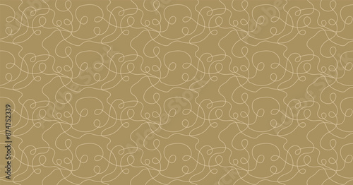 Seamless abstract winding lines. Hand drawn minimalist design