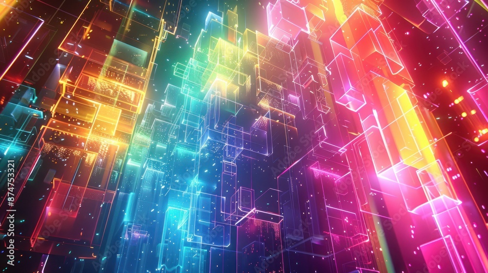 Abstract Neon Cityscape Abstract Neon Cityscape