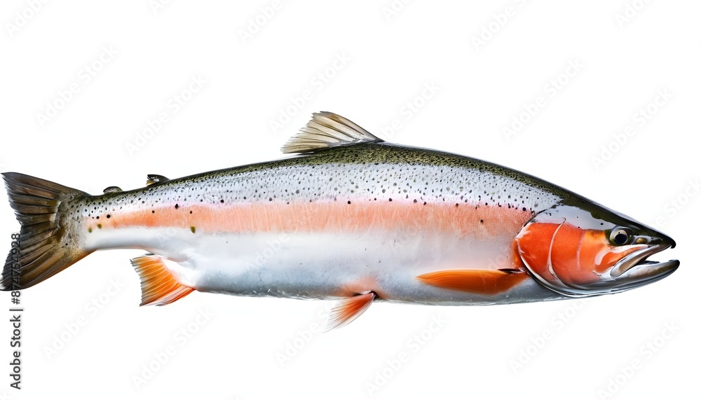 Obraz premium fish on white background, salmon fish isolated on white background
