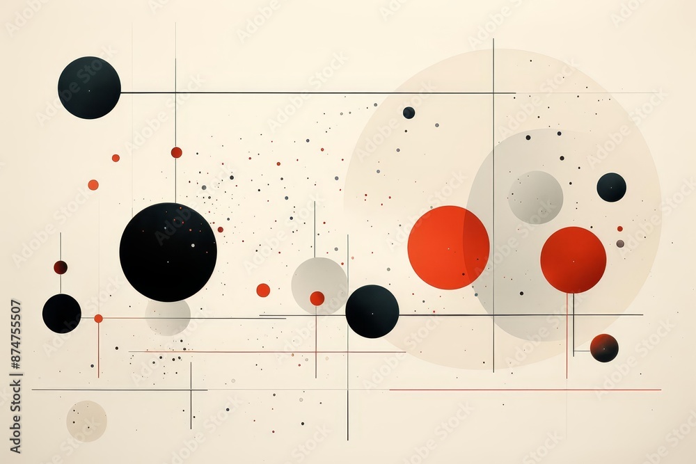 A minimalist abstract illustration with sparse dots and lines on a clean background, focusing on simplicity and space A minimalist abstract illustration with sparse dots and lines on a clean background, focusing on simplicity and space
