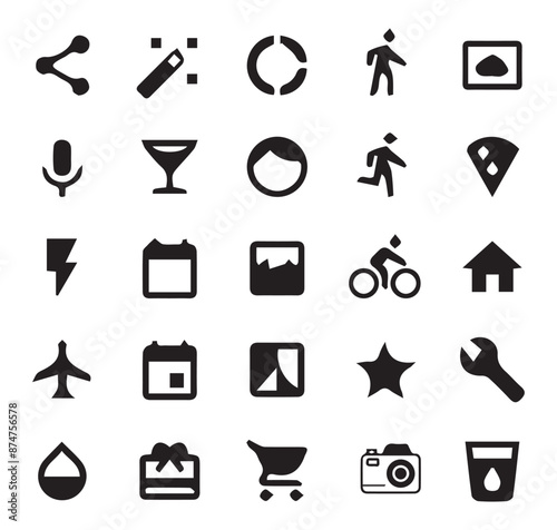 Set Business icons. SEO and promotion line icons collection. Vector illustration eps10