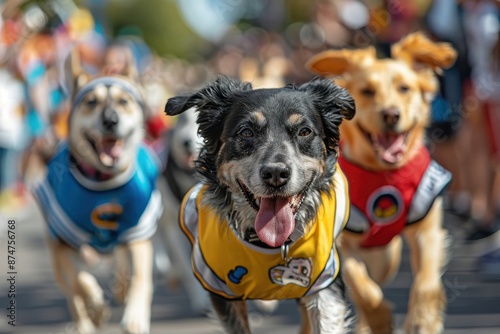 Dogs Running in a Race photo