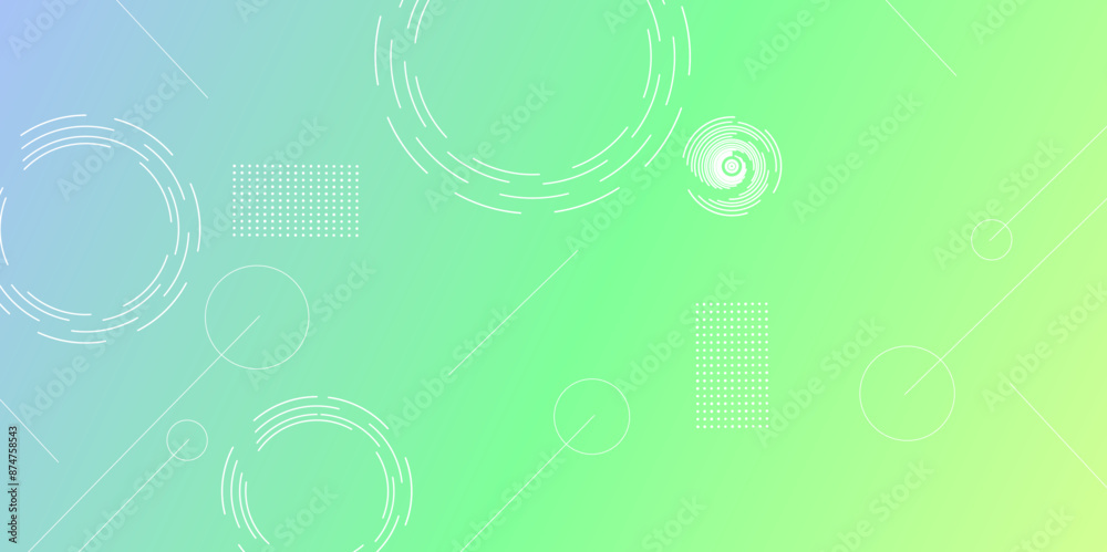 Abstract background for design, Fluid gradient liquid abstract geometric shapes banner and brochure. Vector illustration. Fluid background color light bright art halftone design line and circle style.