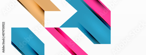 Speed and sport geometric background. Color lines dynamic template for wallpaper, banner, background or landing