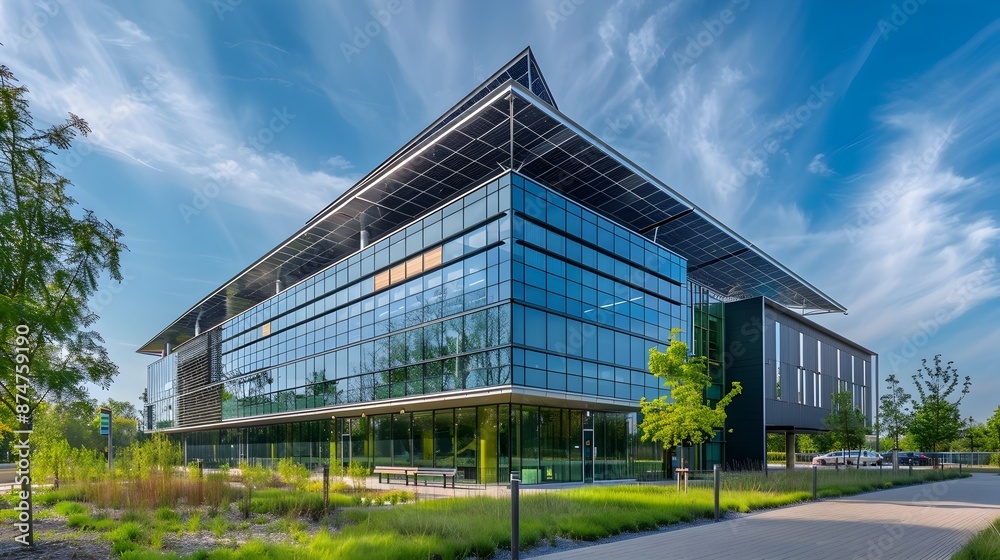 Sleek and Striking Corporate Headquarters Exemplifying Modern Architecture and Business Prowess Sleek and Striking Corporate Headquarters Exemplifying Modern Architecture and Business Prowess