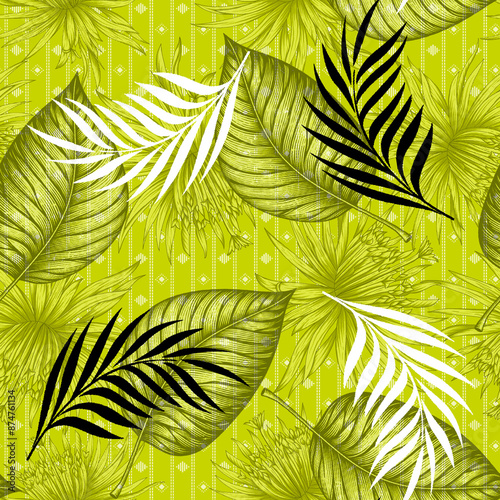 Abstract Digital hand-made allover ethnic textile pattern background ready for print