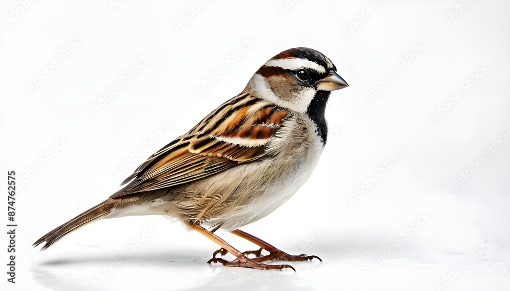 sparrow on a branch, sparrow isolated on white background sparrow on a branch, sparrow isolated on white background