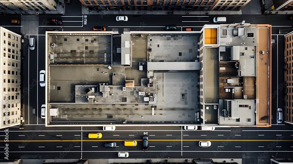 Aerial View of Urban Rooftops Aerial View of Urban Rooftops