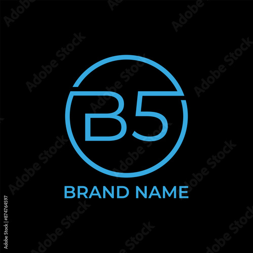 B 5 and circle logo for company