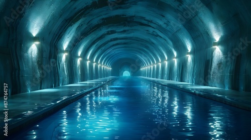 Wallpaper Mural Conceptual Illuminated Underground Water Storage Facility with Advanced Monitoring and Management Technology Torontodigital.ca