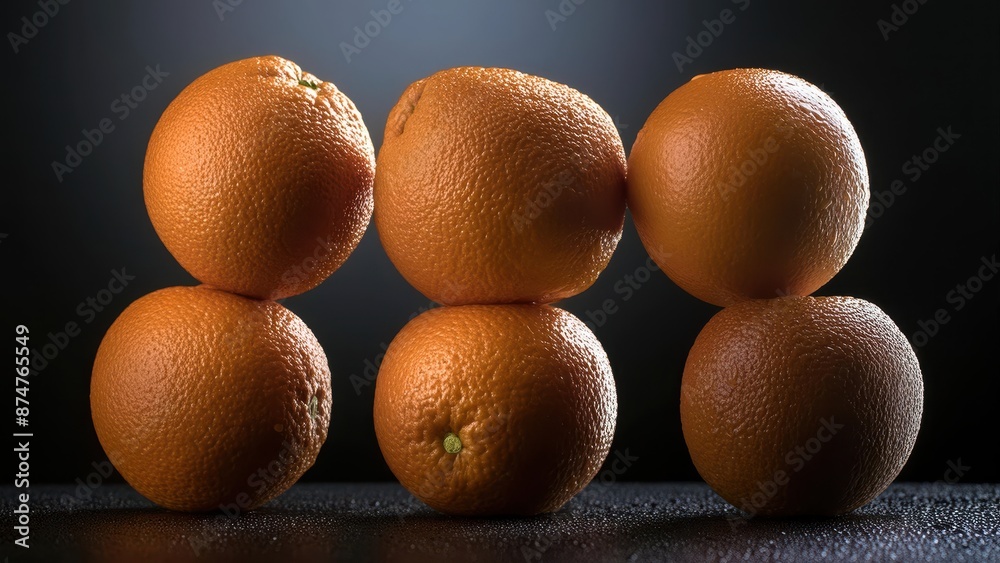 Set of capture a high-resolution image of a single fresh Orange Set of capture a high-resolution image of a single fresh Orange