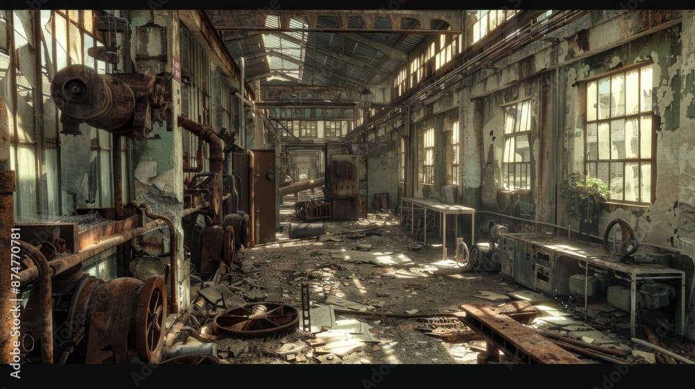 Abandoned Car Factory: Rusty Machines, Eerie Silence, Ghostly Assembly Line Abandoned Car Factory: Rusty Machines, Eerie Silence, Ghostly Assembly Line