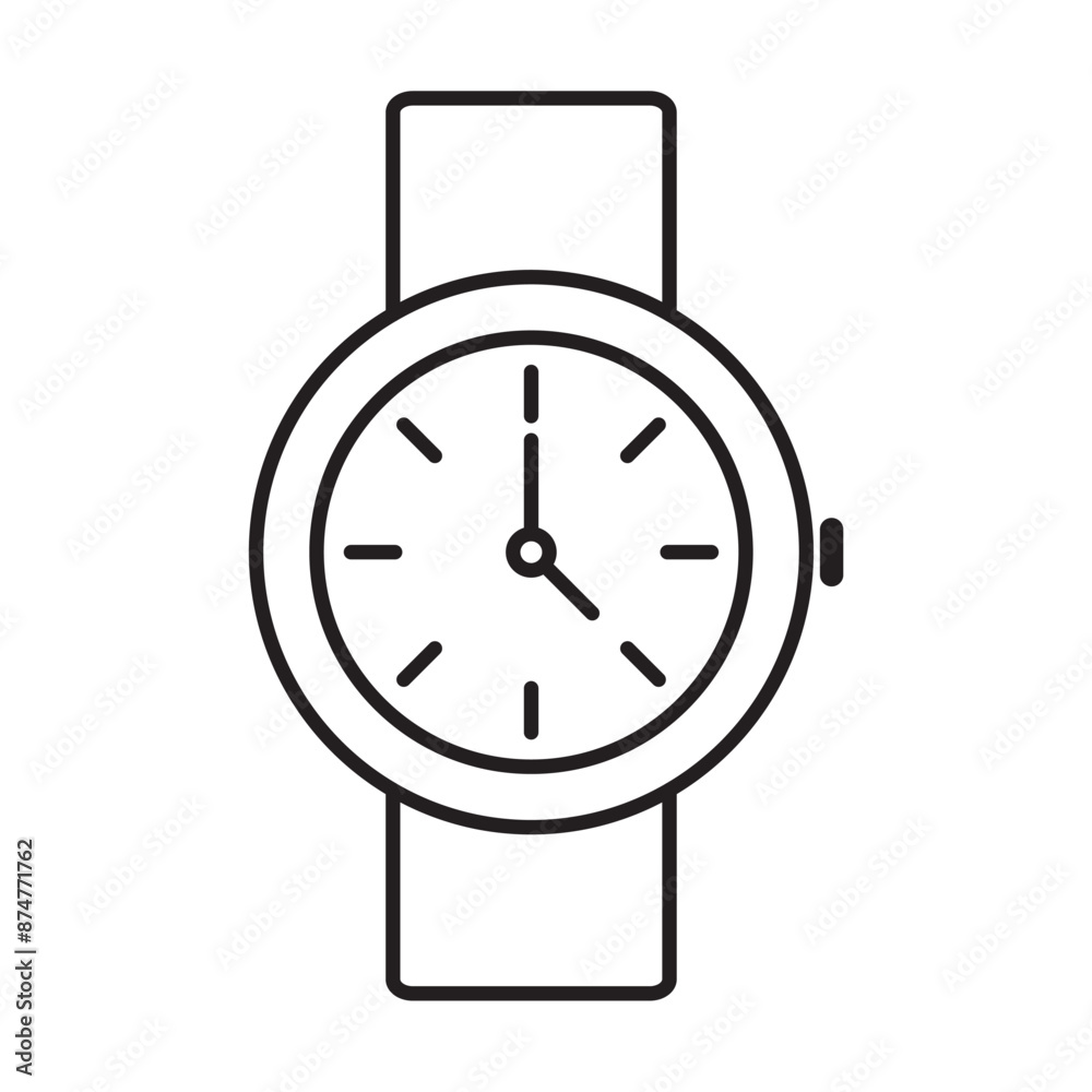 Wrist watch icon vector for graphic design, logo, web site, social media, mobile app, ui illustration Wrist watch icon vector for graphic design, logo, web site, social media, mobile app, ui illustration