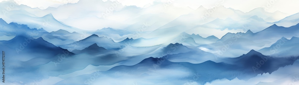 Fototapeta premium A serene abstract background illustration with delicate floral patterns in soft pinks and greens, suggesting spring blossoms