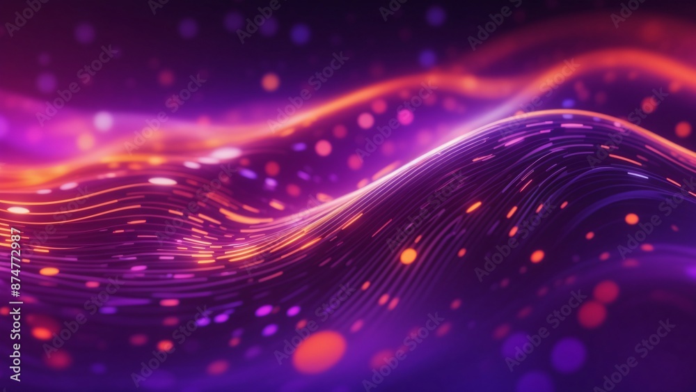 Neon pink and blue digital waves shimmer against a black background. Glowing particle streams form dynamic abstract patterns, creating an illusion of motion and depth in dark space Neon pink and blue digital waves shimmer against a black background. Glowing particle streams form dynamic abstract patterns, creating an illusion of motion and depth in dark space