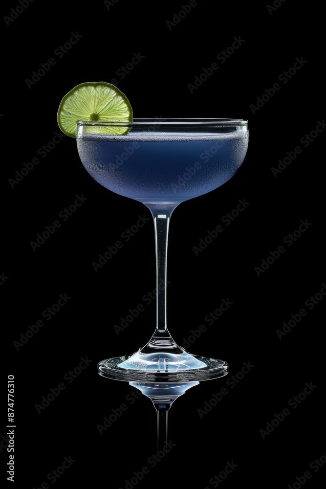 Minimalist image, super clean, smooth and clear, with dark background throughout. A close-up of a cocktail glass, Lange and lime Minimalist image, super clean, smooth and clear, with dark background throughout. A close-up of a cocktail glass, Lange and lime