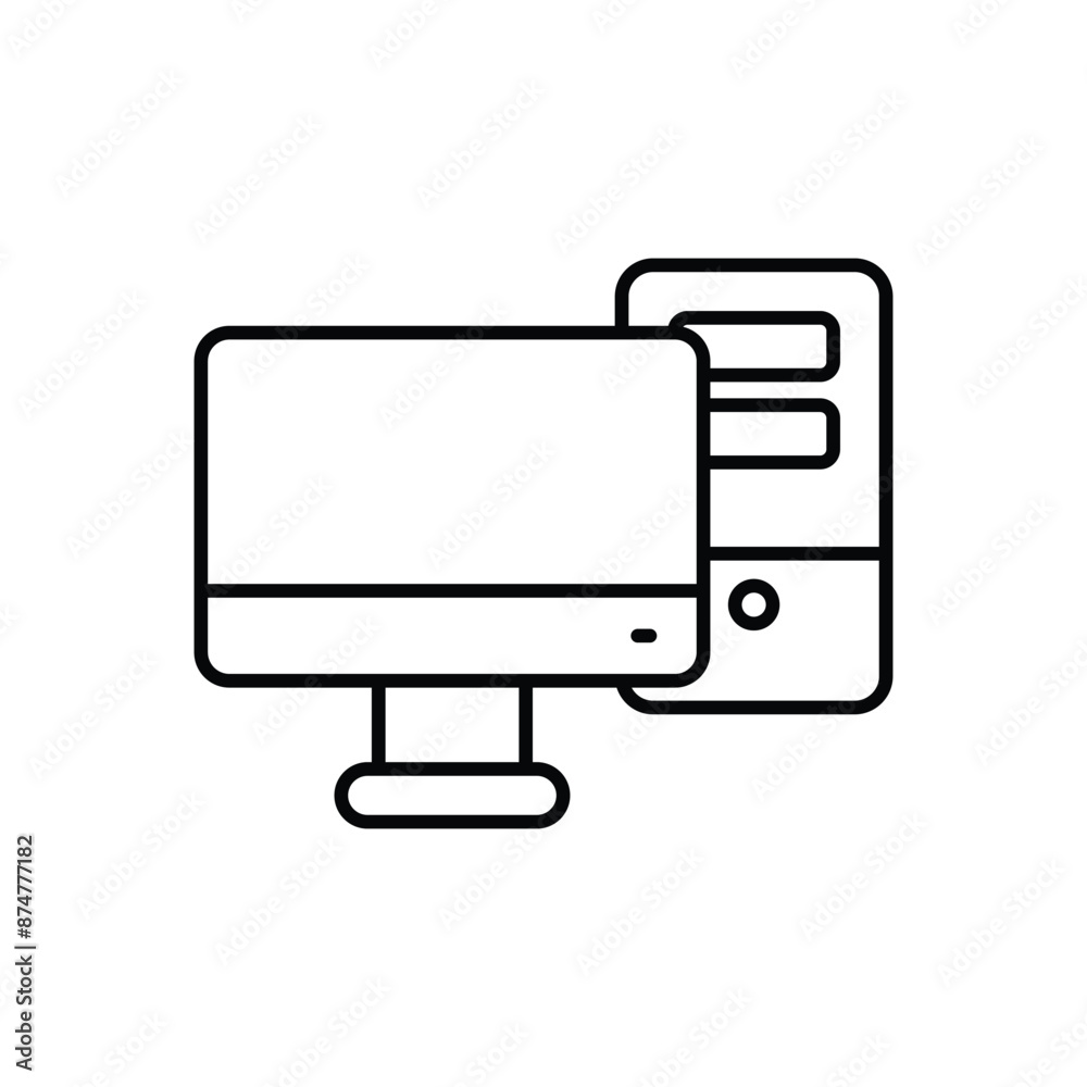 Computer icon design with white background stock illustration Computer icon design with white background stock illustration