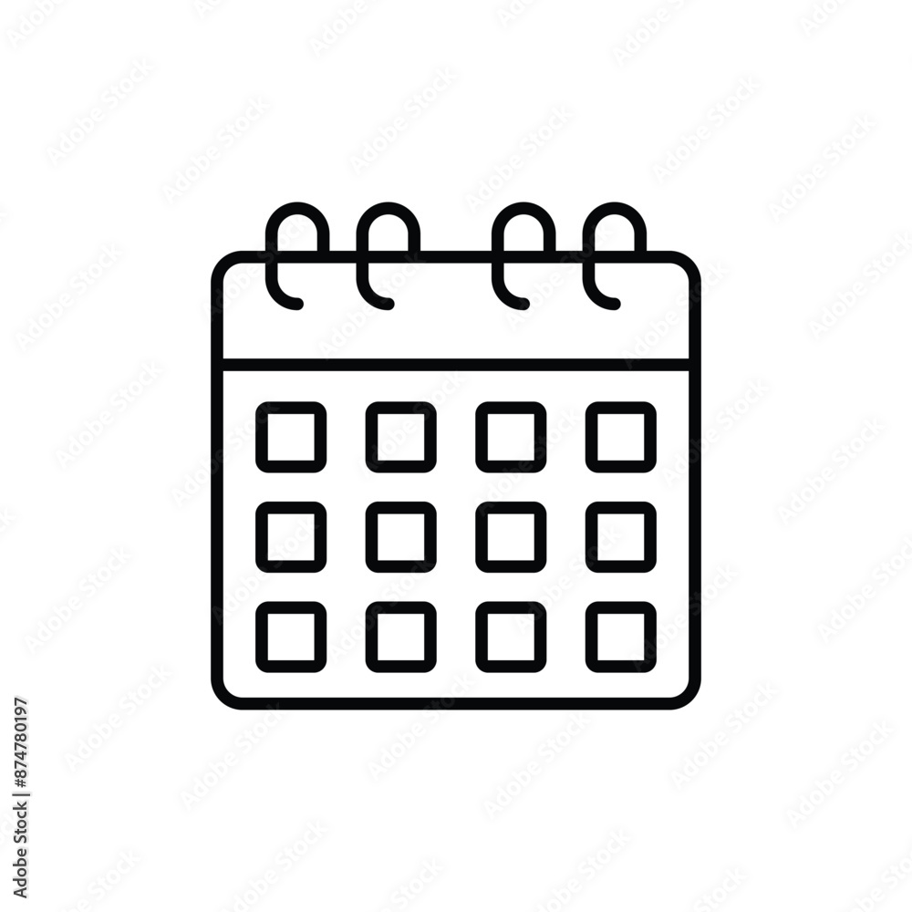 Calendar icon design with white background stock illustration Calendar icon design with white background stock illustration