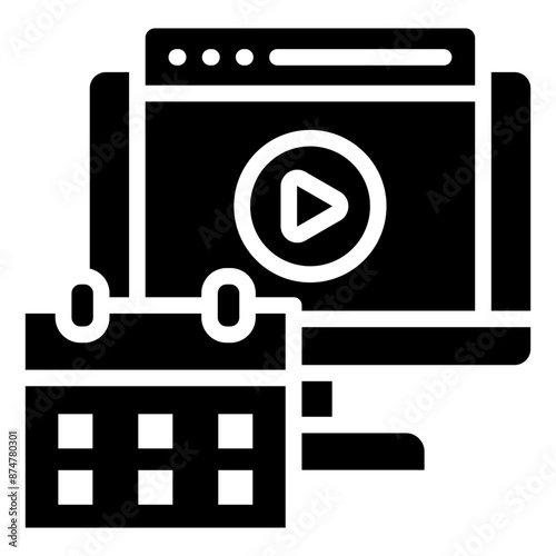 Media Planning Icon For Design Element