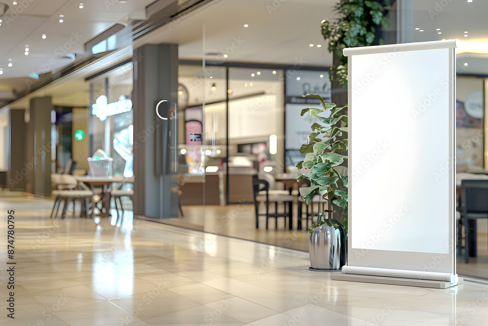 blank empty roll up mockup poster stand in an shopping center or mall environment at restaurant or cafe entrance as wide banner design with blank empty copy space blank empty roll up mockup poster stand in an shopping center or mall environment at restaurant or cafe entrance as wide banner design with blank empty copy space