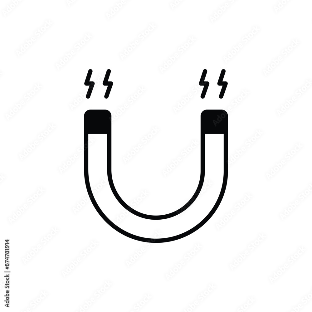 Magnet icon design with white background stock illustration Magnet icon design with white background stock illustration