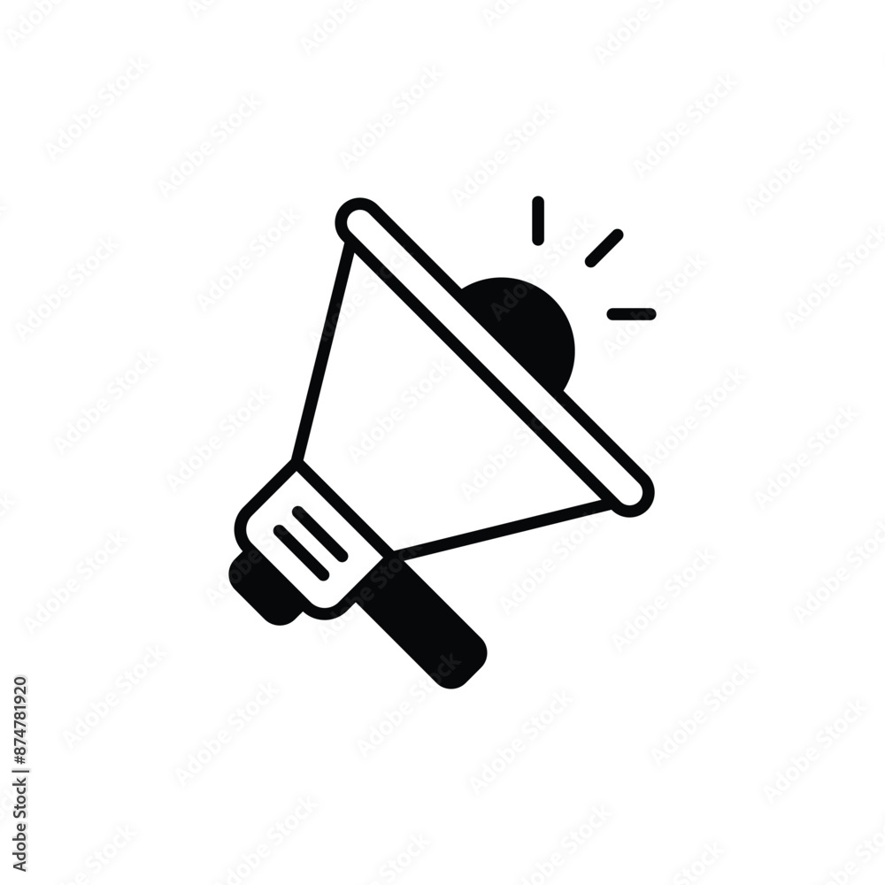 Megaphone icon design with white background stock illustration Megaphone icon design with white background stock illustration