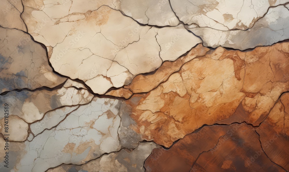 A textured abstract illustration with rough, tactile surfaces in earth tones, suggesting natural elements like bark or stone A textured abstract illustration with rough, tactile surfaces in earth tones, suggesting natural elements like bark or stone