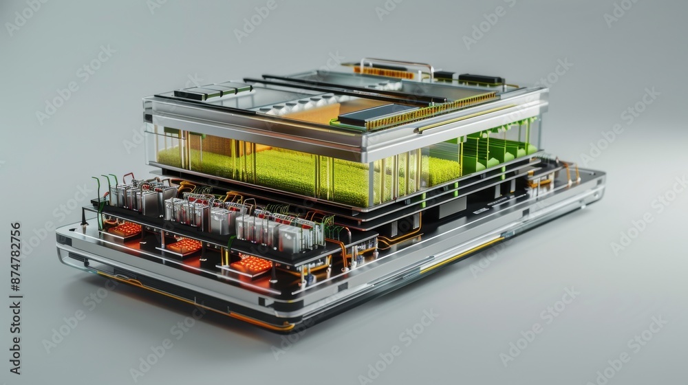 A detailed cross-section of a solar battery, showing the layers and components that store energy, emphasizing the technology and innovation behind efficient energy storage solutions A detailed cross-section of a solar battery, showing the layers and components that store energy, emphasizing the technology and innovation behind efficient energy storage solutions