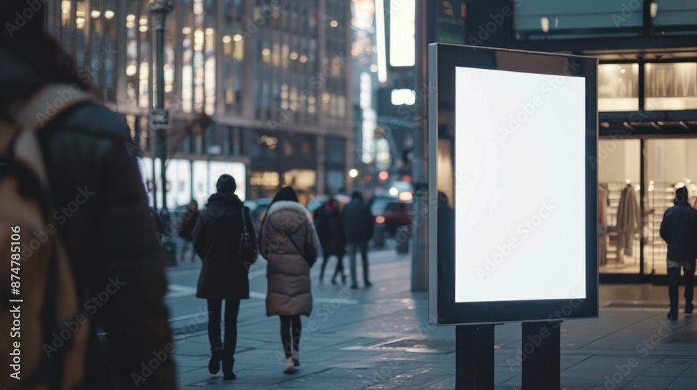 Blank Billboard in a City Setting Blank Billboard in a City Setting