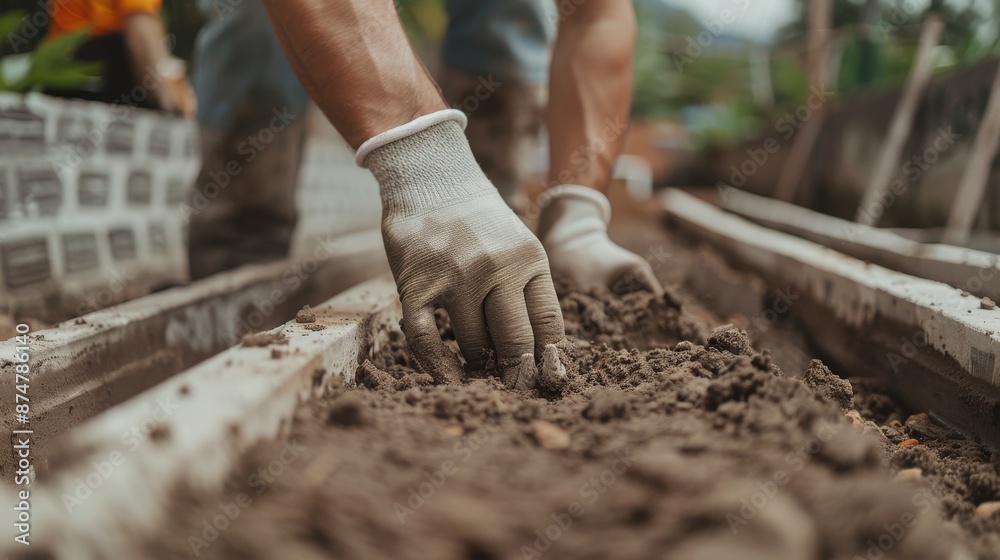 Volunteers building habitats for underprivileged families, addressing urgent needs, a touching portrayal of human kindness and support Volunteers building habitats for underprivileged families, addressing urgent needs, a touching portrayal of human kindness and support