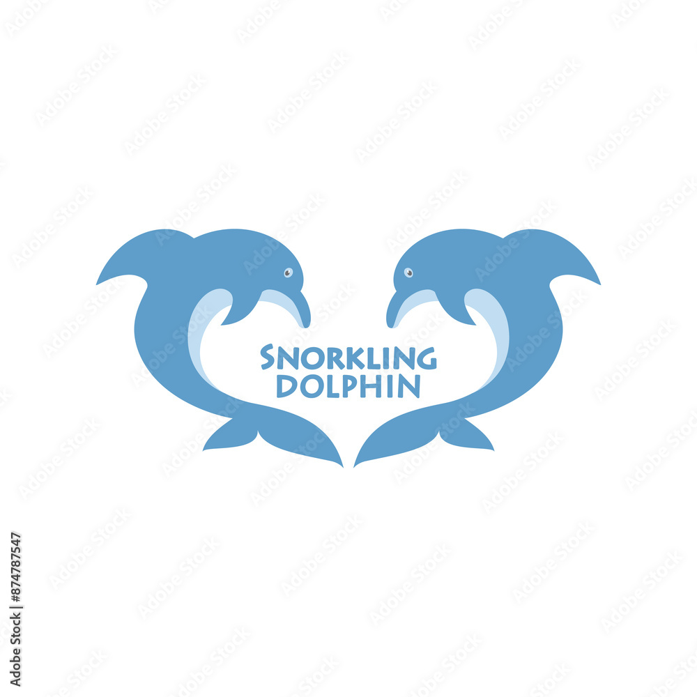 cute dolphin logo icon flat vector design. cute dolphin logo icon flat vector design.
