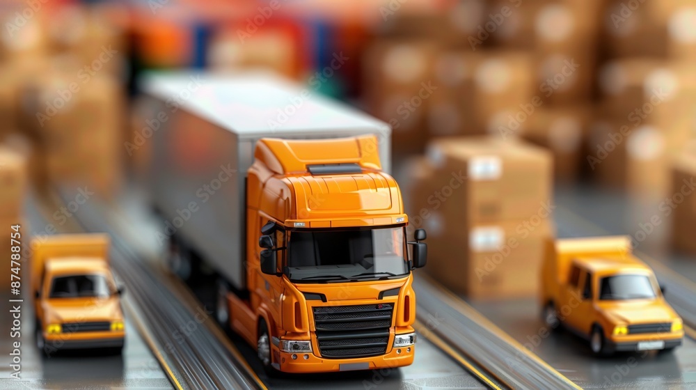 Supply Chain Management: Freight Cargo Logistics with Warehouses, Trucks, and Ships