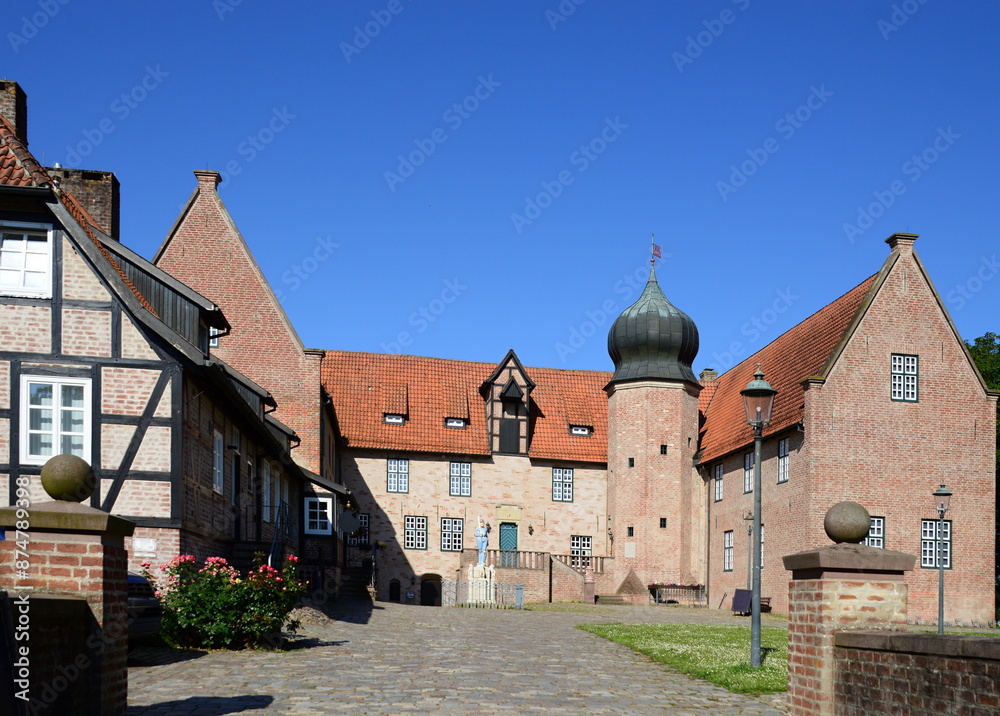 Naklejka premium Historical Castle in the Town Bad Bederkesa, Lower Saxony