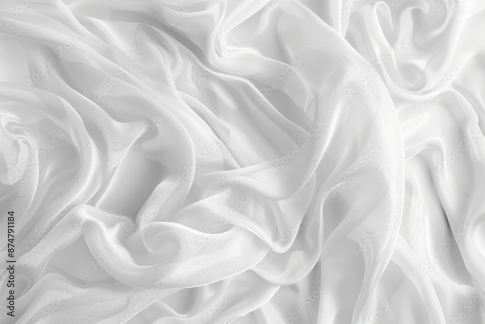 Fototapeta premium white fabric soft background copy space