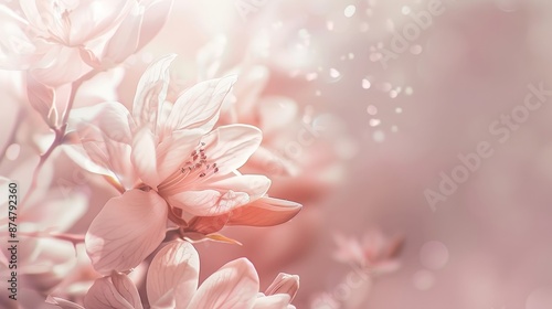An elegant floral background with delicate blossoms and soft hues, suitable for romantic and feminine designs.