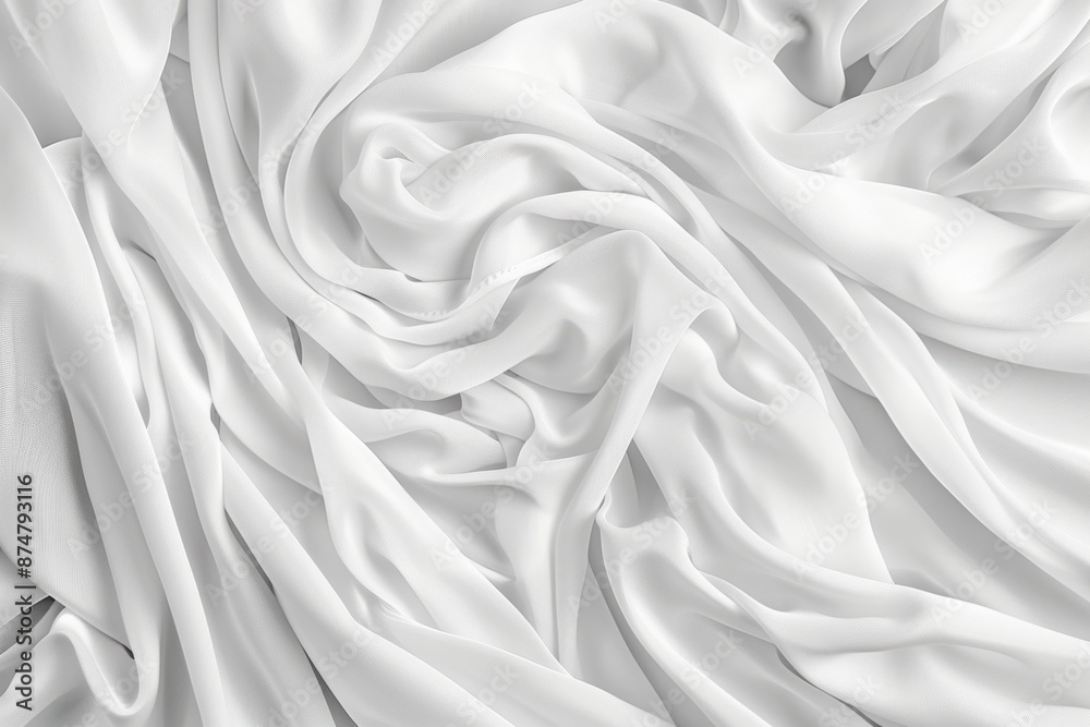 Fototapeta premium white fabric soft background copy space