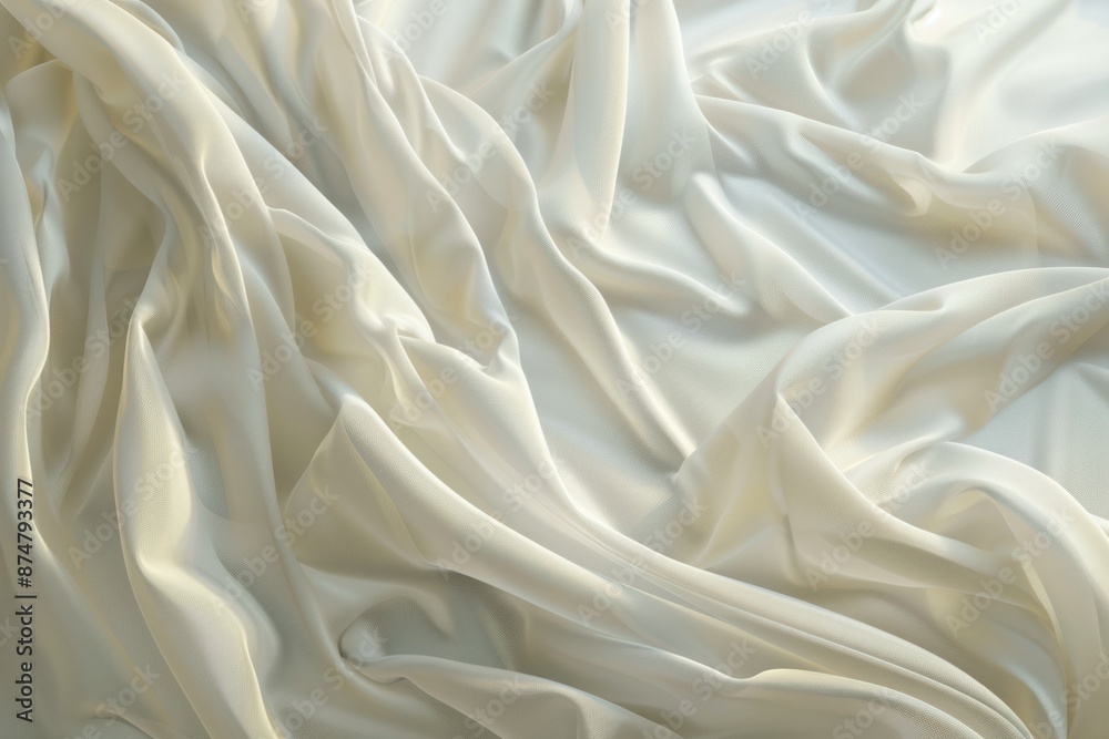 Obraz premium white fabric soft background copy space