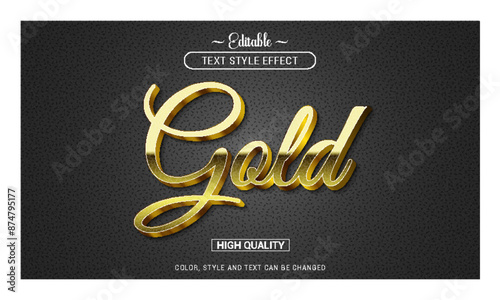 Gold Text Effect - 3d Text Effect Full Editable
