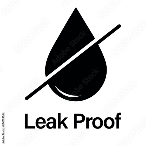 Waterproof icon vector, leak proof icon vector in flat trendy style illustration isolated on white background.