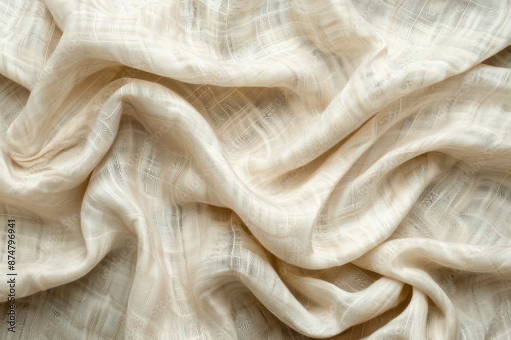 Fototapeta premium white fabric soft background copy space