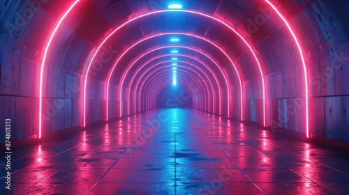 Neon Lights Tunnel