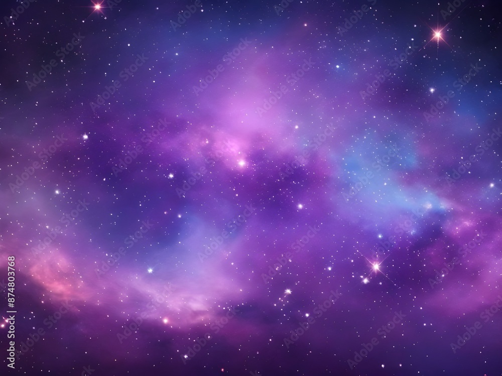 Fototapeta premium Starry Skies: Gradient Galaxy from Dark Navy to Soft Lavender